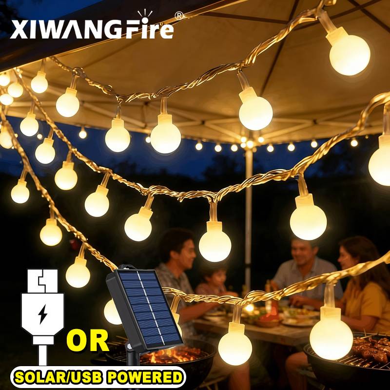Outdoor Lighting Waterproof - 3-10M Solar/USB/Batterij Lichtslingers, Fairy Globe Ball