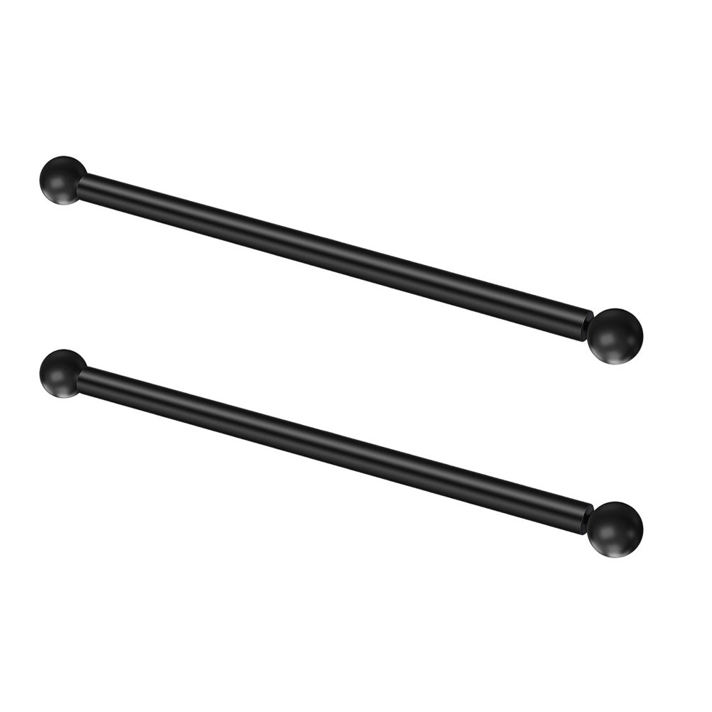 Outdoor Lighting Black - 2 stuks buitenlampenpaal kruisarm zwart metaal
