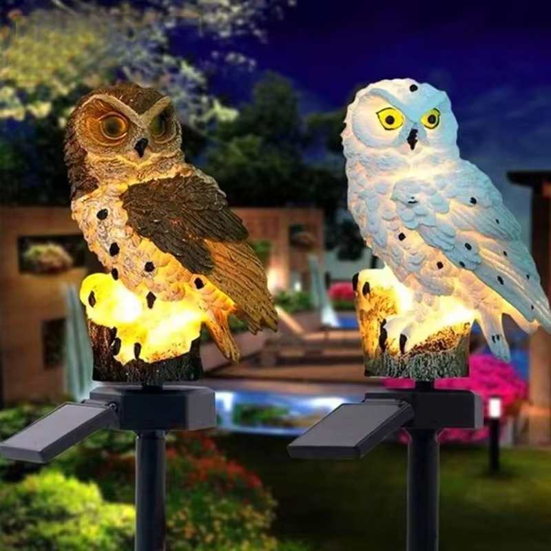 Zonne-aangedreven uilen-tuinla - Outdoor Lighting Effects recensie en prijs