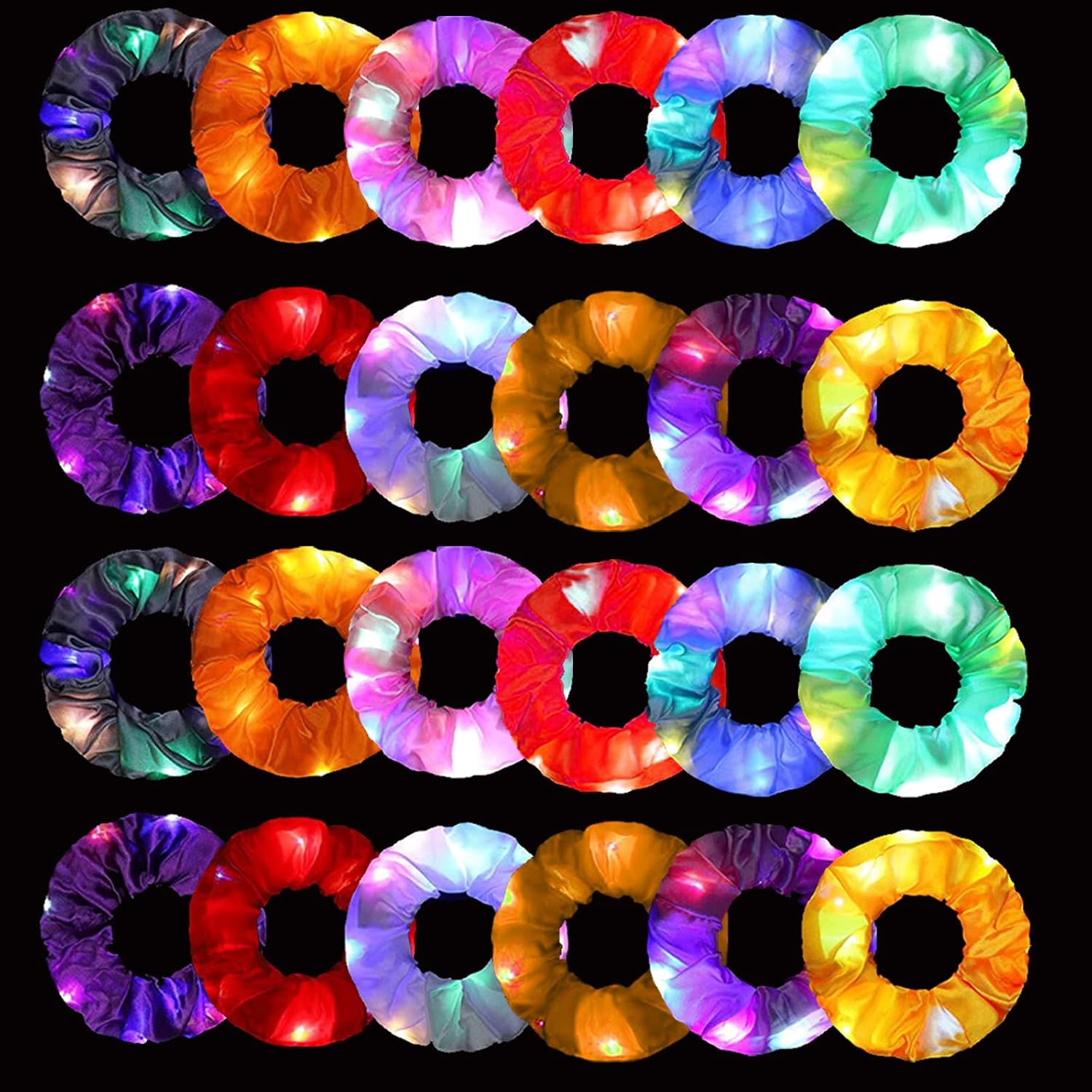 6 stuks LED Scrunchies Haarban - Outdoor Lighting Effects recensie en prijs