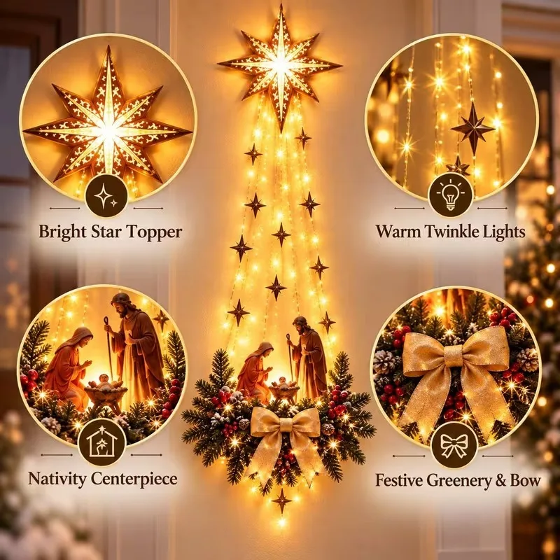 1-5 stuks gloeiende kerstdeurh - Outdoor Lighting Effects recensie en prijs